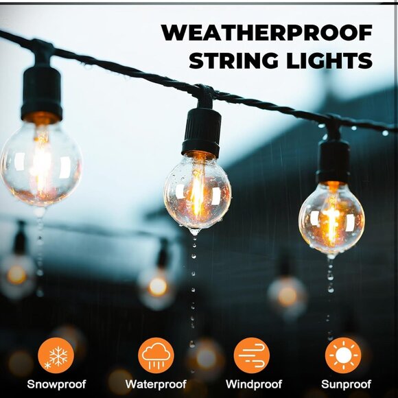 36 Pack G40 LED Replacement Bulbs  Shatterproof 1 Watt E12 LED Bulb for Outdoor - Picture 4 of 6